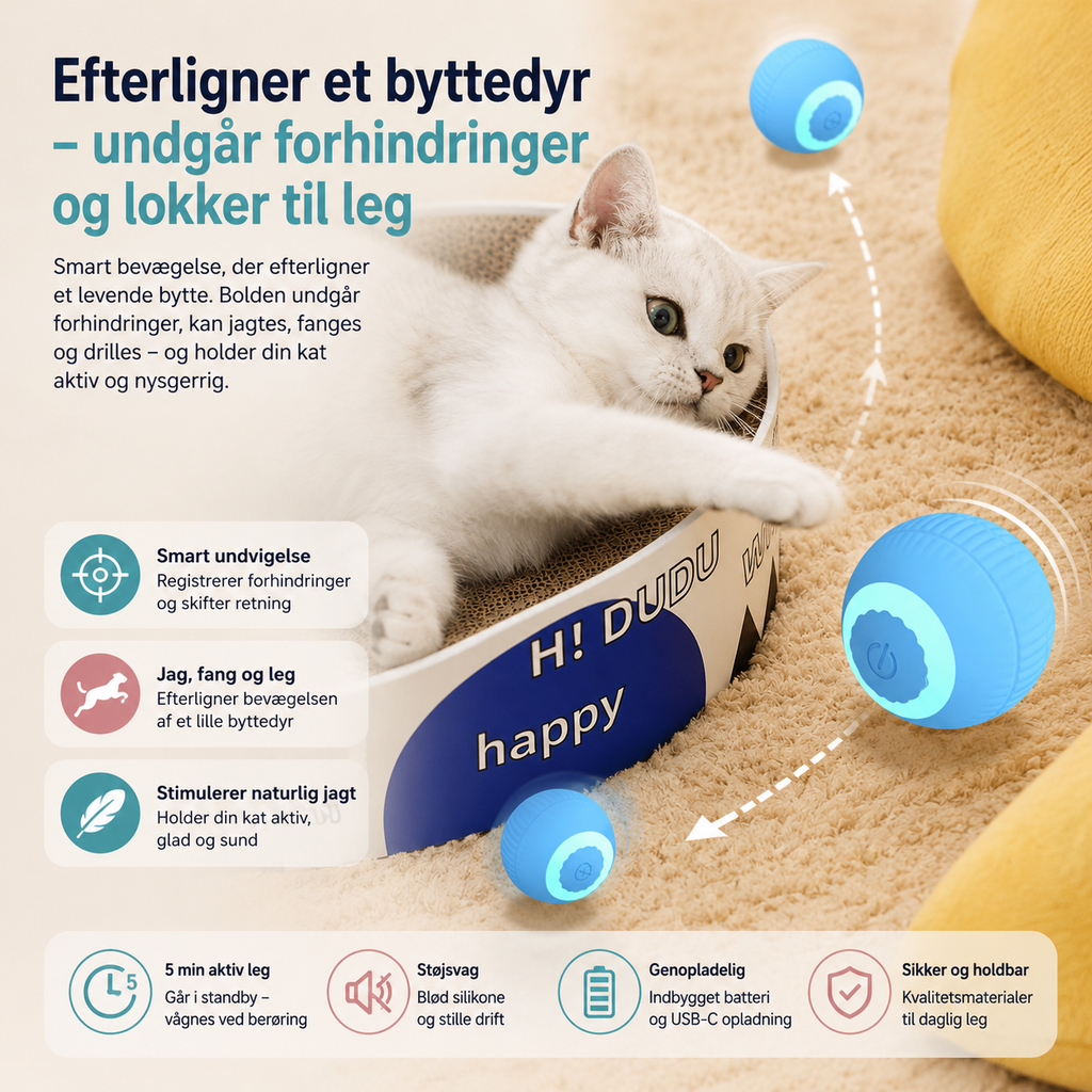 Interaktiv Selvkørende Kattebold